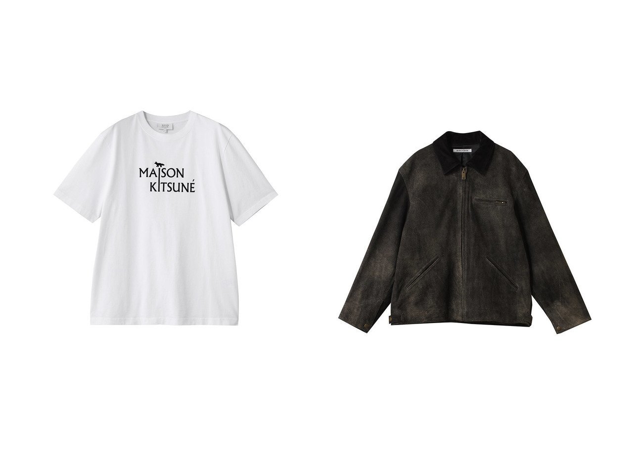 【MAISON KITSUNE / MEN/メゾン キツネ】の【MEN】MAISON KITSUNE PILLAR コンフォート Tシャツ&【SEVEN BY SEVEN / MEN/セブン バイ セブン】の【MEN】LEATHER DETROIT ジャケット おすすめ人気トレンドファッション通販アイテム インテリア・キッズ・メンズ・レディースファッション・服の通販 founy(ファニー) 　ファッション　Fashion　メンズファッション　Fashion for Men　トップス・カットソー　Cut & Sew Tops　メンズシャツ　Shirts　ショート　Short, Short Length　スリーブ　Sleeve, Long Sleeve / Short Sleeve　ボトム　Bottoms, Lower Wear　新作・新入荷　New Arrivals / New In　2025年　2025　2025-2026秋冬・A/W　Autumn/Winter 2025–26 AW25–26　コンパクト　Compact, Small Size　シンプル　Simple, Minimal　ジャケット　Jacket, Outerwear　ブルゾン　Blouson, Bomber Jacket　A/W・秋冬　Autumn/Winter　ホワイト系　White　ブラック系　Black　グレー系　Gray　|ID:crp329100000222429