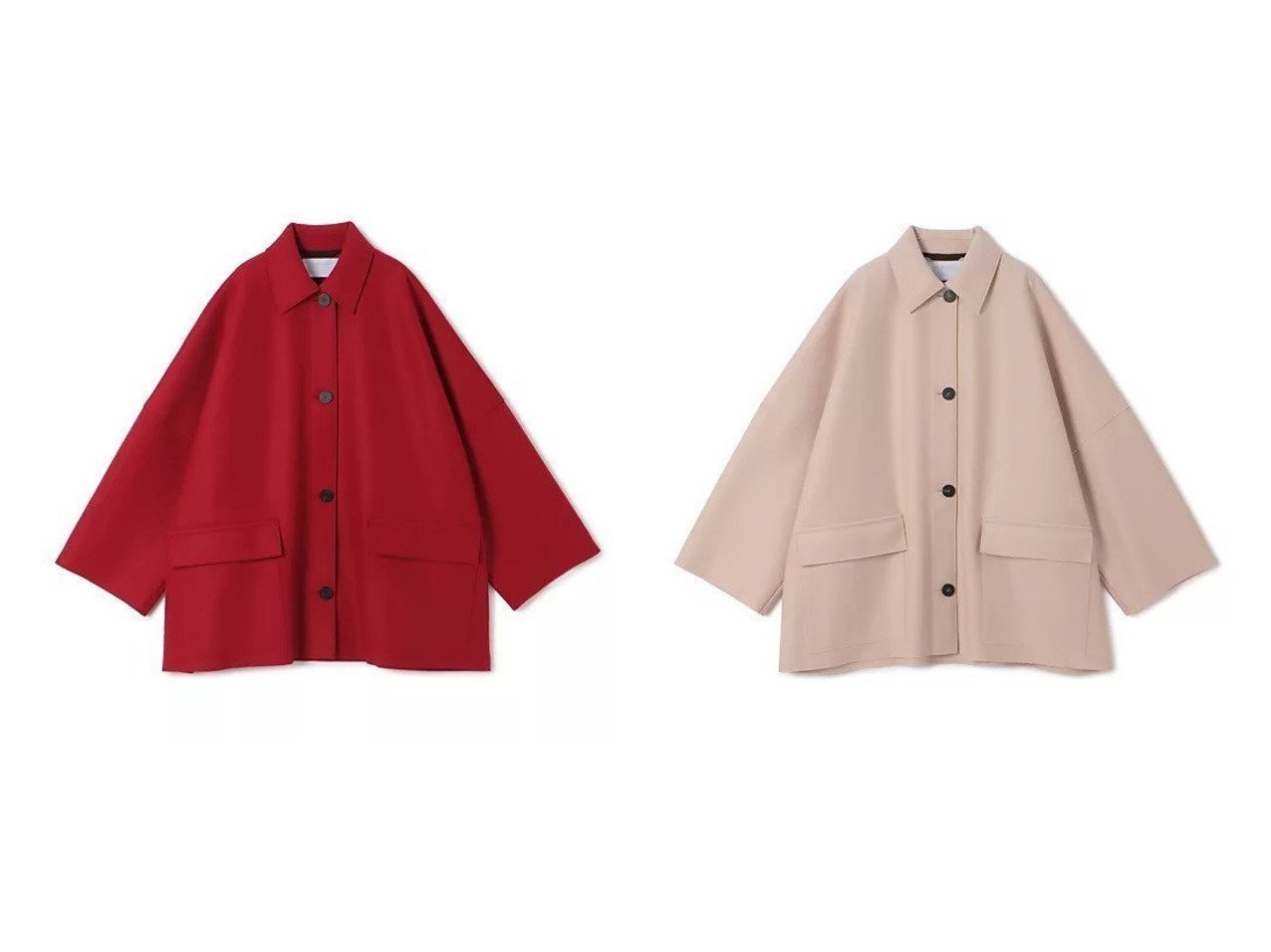 【HARRIS WHARF LONDON/ハリス ワーフ ロンドン】のWomen country cape pressed wool おすすめ人気トレンドファッション通販アイテム インテリア・キッズ・メンズ・レディースファッション・服の通販 founy(ファニー) 　ファッション　Fashion　レディースファッション　Fashion for Women　フェルト　Felt, Felt Fabric　フラップ　Flap, Flap Pocket　ポケット　Pocket, Pocket Detail　ワイド　Wide, Wide Fit　軽量　Lightweight, Ultra Light　オレンジ系　Orange　ブラウン系　Brown　|ID:crp329100000222433