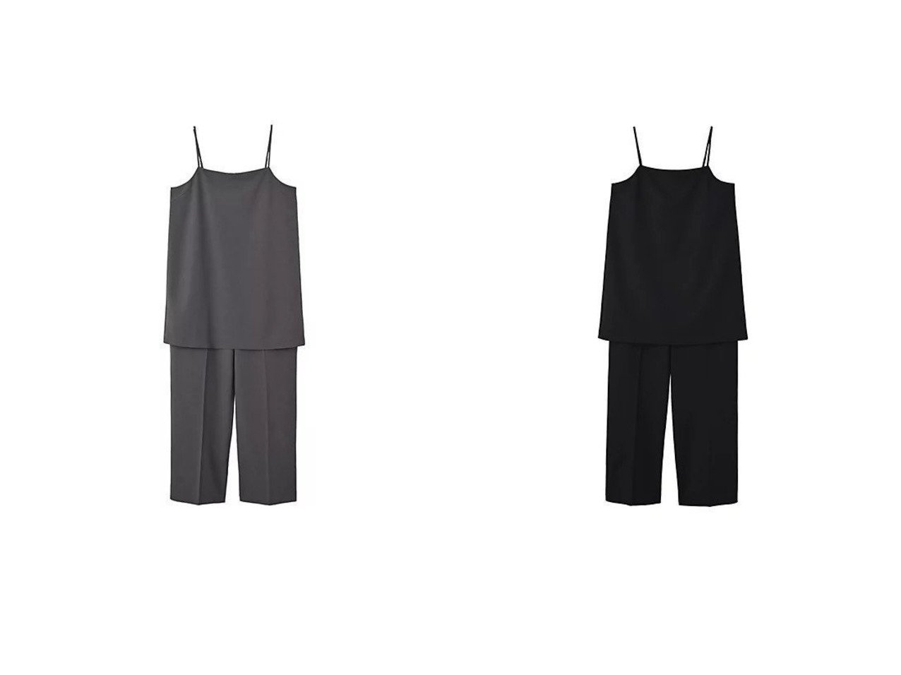 【STYLE DELI/スタイルデリ】の【BLK001】キャミソールオールインワン おすすめ人気トレンドファッション通販アイテム インテリア・キッズ・メンズ・レディースファッション・服の通販 founy(ファニー) 　ファッション　Fashion　レディースファッション　Fashion for Women　トップス・カットソー　Cut & Sew Tops　キャミソール&ノースリーブ　Camisoles & Sleeveless Tops　ワンピース　Dresses　オールインワン・ワンピース　Dresses and Jumpsuits　インナー　Innerwear　キャミソール　Camisole, Spaghetti Strap Top　ストレート　Straight, Straight Cut　スリット　Slit, Slit Detail　タンク　Tank Top, Sleeveless Top　定番　Standard, Basic Item　ボトム　Bottoms, Lower Wear　ワイド　Wide, Wide Fit　おすすめ　Recommended / Our Picks　エレガント 上品　Elegant　セレモニー　Ceremony　グレー系　Gray　ブラック系　Black　|ID:crp329100000222436