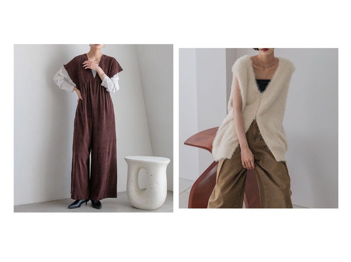 【LOWRYS FARM/ローリーズファーム】のシャギーZIPベスト&シャーリングベロアサロペ おすすめ人気トレンドファッション通販アイテム インテリア・キッズ・メンズ・レディースファッション・服の通販 founy(ファニー) https://founy.com/ ファッション Fashion レディースファッション Fashion for Women トップス・カットソー Cut & Sew Tops ベロアトップス Velour Tops / Velvet-Look Items アウター Coat / Outerwear Collection ベスト&ジレ / 重ね着スタイル Vests & Gilets おすすめ Recommended / Our Picks インナー Innerwear ドレープ Drape, Draping Fabric ベロア Velour, Soft Velvet 秋 Autumn キャミソール Camisole, Spaghetti Strap Top タンク Tank Top, Sleeveless Top トレンド Trend, Trending Now ベスト Vest, Waistcoat 羽織 Haori, Light Jacket |ID:crp329100000222442