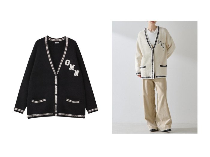 【Whim Gazette/ウィムガゼット】の【GEMINI】ワッペンツキニットカーディガン おすすめ人気トレンドファッション通販アイテム 人気、トレンドファッション・服の通販 founy(ファニー) ファッション Fashion レディースファッション Fashion for Women トップス・カットソー Cut & Sew Tops ニット Knit Tops & Sweaters カーディガン・羽織り Layered Style Cardigans カーディガン Cardigan, Knitwear ロング Long, Long-Length 新作・新入荷 New Arrivals / New In |ID:crp329100000222474