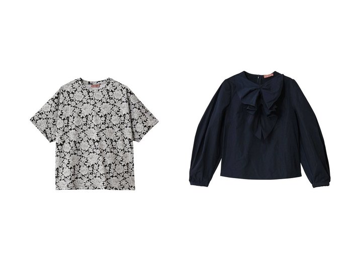【AMICA/アミカ】のヴィンテージレースTシャツ&リボンブラウス おすすめ人気トレンドファッション通販アイテム 人気、トレンドファッション・服の通販 founy(ファニー) ファッション Fashion レディースファッション Fashion for Women アウター Coat / Outerwear Collection トップス・カットソー Cut & Sew Tops シャツ・ブラウス・オフィスカジュアル Elegant Blouses & Button-Ups ロングTシャツ・Tシャツ Longline T-Shirts & Tees ベスト&ジレ / 重ね着スタイル Vests & Gilets カットソー・ベーシックTシャツ Cut-and-Sewn Tops / Stretch Tees & Basics エレガント 上品 Elegant コレクション Collection, Seasonal Line ショート Short, Short Length スリーブ Sleeve, Long Sleeve / Short Sleeve プリント Print, Printed Pattern モノトーン Monotone, Black and White レース Lace, Lace Fabric 定番 Standard, Basic Item 新作・新入荷 New Arrivals / New In |ID:crp329100000222493