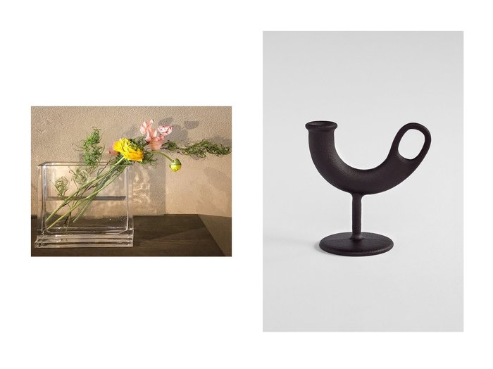 【Nedre Foss/ネドレフォス】のIldhane candle holder イルドハーネ キャンドルホルダー&Monoblokk モノブロック おすすめ人気トレンドファッション通販アイテム 人気、トレンドファッション・服の通販 founy(ファニー) ガラス Glass, Glassware フラワー Flower, Floral ブロック Block, Solid Block Pattern 新作・新入荷 New Arrivals / New In |ID:crp329100000222540