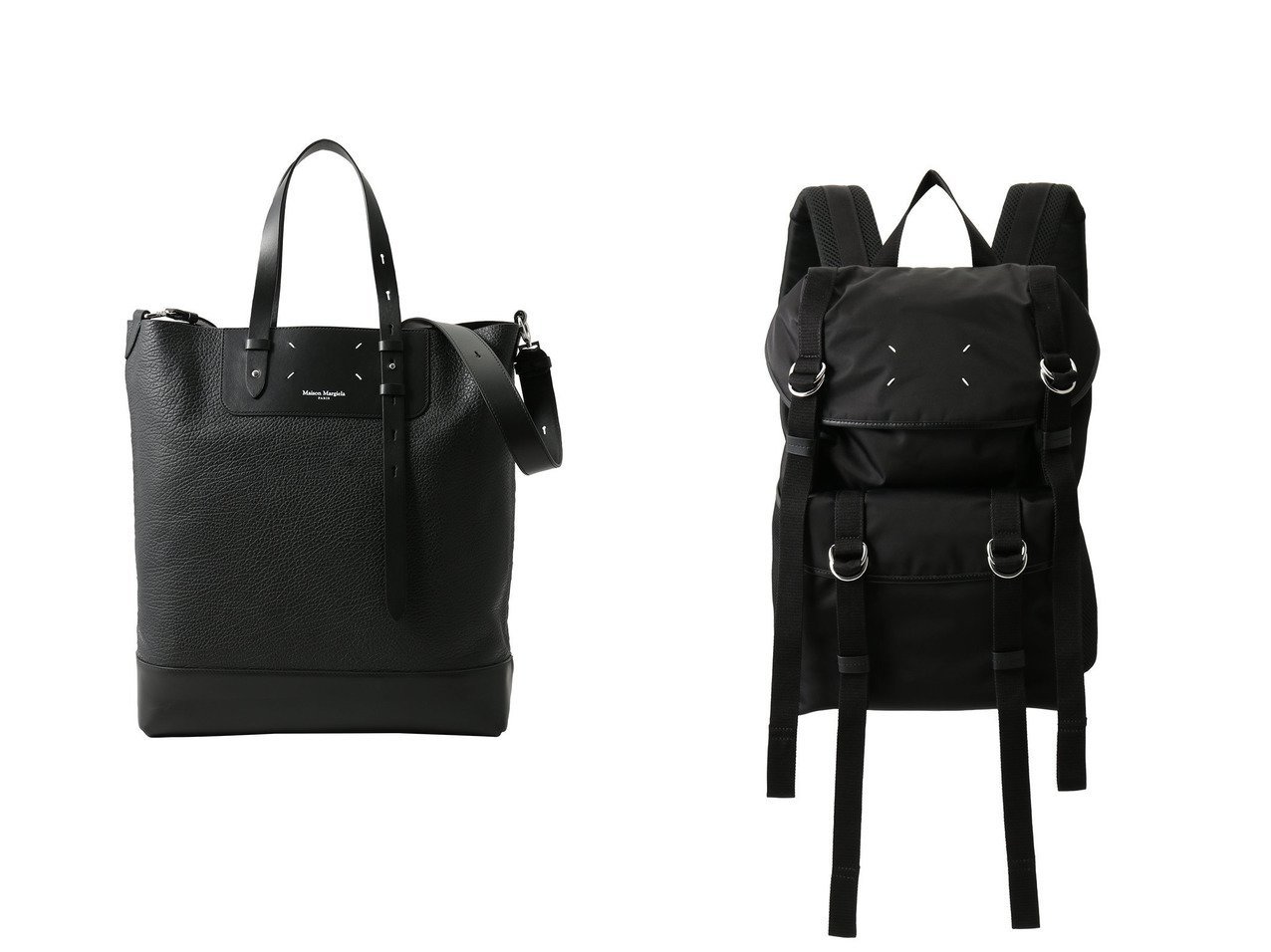 【MAISON MARGIELA/メゾン マルジェラ】の【UNISEX】SHOPPING バーティカル バッグ&【UNISEX】HIGH TECH ミディアム バックパック おすすめ人気トレンドファッション通販アイテム インテリア・キッズ・メンズ・レディースファッション・服の通販 founy(ファニー) 　ファッション　Fashion　レディースファッション　Fashion for Women　バッグ　Bags　ユニセックス　Unisex, Genderless　ショルダー　Shoulder, Shoulder Strap　新作・新入荷　New Arrivals / New In　ビジネス 仕事 通勤　Business / Work / Commuting　フロント　Front, Front Design　ポケット　Pocket, Pocket Detail　ラップ　Wrap, Wrap Design　リュック　Backpack, Rucksack　旅行　Travel　ブラック系　Black　|ID:crp329100000222550