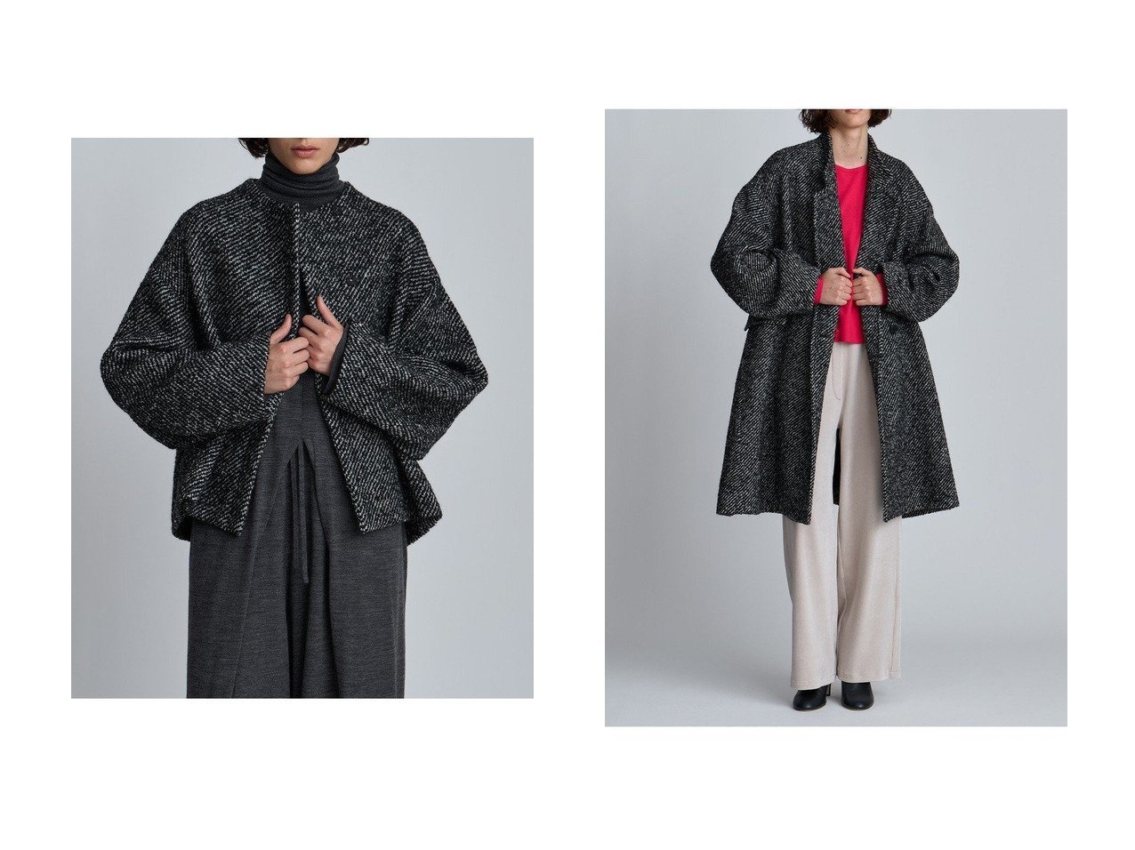 【HOUSE OF LOTUS/ハウス オブ ロータス】のワイドカルゼボトルネックブルゾン&ワイドカルゼスタンドテーラーコート おすすめ人気トレンドファッション通販アイテム インテリア・キッズ・メンズ・レディースファッション・服の通販 founy(ファニー) 　ファッション　Fashion　レディースファッション　Fashion for Women　アウター　Coat / Outerwear Collection　レディースジャケット・軽アウター　Jackets　ブルゾンジャケット・スポーティアウター　Blouson Jackets　コート・ロングコート・ピーコート　Long Coats, Peacoats & More　クラシック　Classic, Timeless Style　ジャケット　Jacket, Outerwear　ブルゾン　Blouson, Bomber Jacket　ボトルネック　Bottle Neck, Mock Neck　モダン　Modern, Contemporary　ループ　Loop, Loop Knit　冬　Winter / This Winter　別注　Limited Edition, Custom Order　新作・新入荷　New Arrivals / New In　レッド系　Red　ブラック系　Black　|ID:crp329100000222559