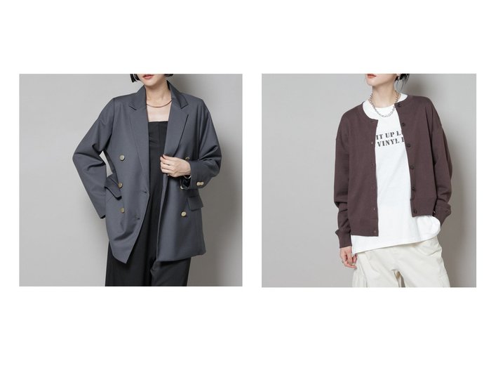 【nano universe/ナノ ユニバース】のダブルブレストジャケット&別注 Mini Logo Sweat Cardigan おすすめ人気トレンドファッション通販アイテム 人気、トレンドファッション・服の通販 founy(ファニー) 　ファッション　Fashion　レディースファッション　Fashion for Women　アウター　Coat / Outerwear Collection　レディースジャケット・軽アウター　Jackets　トップス・カットソー　Cut & Sew Tops　カーディガン・羽織り　Layered Style Cardigans　レディースパーカー・カジュアルフーディー　Casual Hoodies & Sweatshirts　スウェット・クルーネックトップス　Sweatshirts & Crewnecks / Relaxed Fit Sweat Tops　ウォッシャブル　Machine Washable　エレガント 上品　Elegant　オケージョン　Occasion Wear　今季　This Season, Current Season　ジャケット　Jacket, Outerwear　ツイル　Twist, Twisted Detail　定番　Standard, Basic Item　人気　Popular, Best Seller　バランス　Balance, Style Balance　ボトム　Bottoms, Lower Wear　おすすめ　Recommended / Our Picks　セレモニー　Ceremony　入学式　Entrance Ceremony　卒業式　Graduation Ceremony　結婚式　Wedding　二次会　After Party　ビジネス 仕事 通勤　Business / Work / Commuting　2025年　2025　2025-2026秋冬・A/W　Autumn/Winter 2025–26 AW25–26　|ID:crp329100000222569