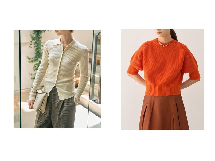 【DESIGN WORKS/デザイン ワークス】のウールカシミヤショートスリーブニット&ウールリブポロカーディガン おすすめ人気トレンドファッション通販アイテム 人気、トレンドファッション・服の通販 founy(ファニー) ファッション Fashion レディースファッション Fashion for Women トップス・カットソー Cut & Sew Tops ニット Knit Tops & Sweaters カーディガン・羽織り Layered Style Cardigans カジュアルプルオーバー・ニットトップス Pullovers & Knit Tops / Casual Pullovers おすすめ Recommended / Our Picks なめらか Smooth, Silky Texture インナー Innerwear カーディガン Cardigan, Knitwear コンパクト Compact, Small Size ジャケット Jacket, Outerwear バランス Balance, Style Balance フィット Fit, Slim Fit エレガント 上品 Elegant 新作・新入荷 New Arrivals / New In フェミニン Feminine, Girly ボトム Bottoms, Lower Wear A/W・秋冬 Autumn/Winter |ID:crp329100000222591