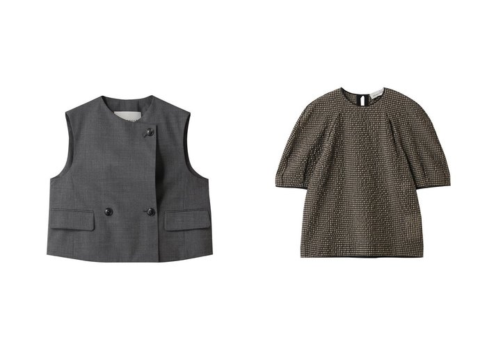 【DEPAREILLE/デパリエ】のトロピカルウールジレ&シアーサッカーチェックブラウス おすすめ人気トレンドファッション通販アイテム 人気、トレンドファッション・服の通販 founy(ファニー) 　ファッション　Fashion　レディースファッション　Fashion for Women　アウター　Coat / Outerwear Collection　レディースジャケット・軽アウター　Jackets　トップス・カットソー　Cut & Sew Tops　シャツ・ブラウス・オフィスカジュアル　Elegant Blouses & Button-Ups　インナー　Innerwear　コンパクト　Compact, Small Size　シンプル　Simple, Minimal　ジャケット　Jacket, Outerwear　ベスト　Vest, Waistcoat　新作・新入荷　New Arrivals / New In　|ID:crp329100000222600