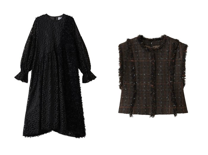 【LANVIN en Bleu/ランバン オン ブルー】のミニフラワーレースワンピース&ツイードプルオーバーベスト おすすめ人気トレンドファッション通販アイテム 人気、トレンドファッション・服の通販 founy(ファニー) ファッション Fashion レディースファッション Fashion for Women ワンピース Dresses チュニック Tunic Tops & Dresses アウター Coat / Outerwear Collection オケージョン Occasion Wear スリーブ Sleeve, Long Sleeve / Short Sleeve チュニック Tunic, Long Top ロング Long, Long-Length 新作・新入荷 New Arrivals / New In |ID:crp329100000222637