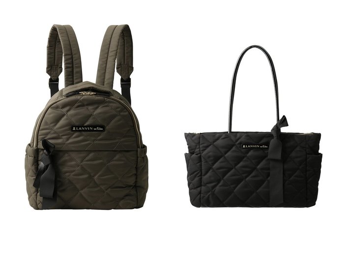 【LANVIN en Bleu/ランバン オン ブルー】のオルセー バデッドリュック 484642&オルセー バデッドトート 484640 おすすめ人気トレンドファッション通販アイテム 人気、トレンドファッション・服の通販 founy(ファニー) ファッション Fashion レディースファッション Fashion for Women バッグ Bags キルティング Quilted, Quilting コンパクト Compact, Small Size シンプル Simple, Minimal ポケット Pocket, Pocket Detail リボン Ribbon, Bow リュック Backpack, Rucksack エレガント 上品 Elegant 新作・新入荷 New Arrivals / New In |ID:crp329100000222641