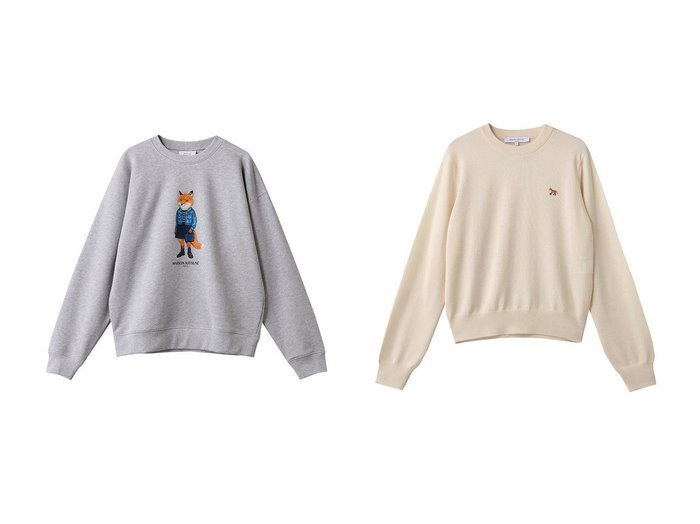 【MAISON KITSUNE/メゾン キツネ】のBABY FOX メリノ レギュラー ジャンパー&DRESSED FOX コンフォート スウェット シャツ おすすめ人気トレンドファッション通販アイテム 人気、トレンドファッション・服の通販 founy(ファニー) ファッション Fashion レディースファッション Fashion for Women トップス・カットソー Cut & Sew Tops シャツ・ブラウス・オフィスカジュアル Elegant Blouses & Button-Ups レディースパーカー・カジュアルフーディー Casual Hoodies & Sweatshirts ロングTシャツ・Tシャツ Longline T-Shirts & Tees スウェット・クルーネックトップス Sweatshirts & Crewnecks / Relaxed Fit Sweat Tops カットソー・ベーシックTシャツ Cut-and-Sewn Tops / Stretch Tees & Basics ワンピース Dresses フォーマル・パーティードレス・結婚式用ドレス Elegant & Casual Dresses ニット Knit Tops & Sweaters カジュアルプルオーバー・ニットトップス Pullovers & Knit Tops / Casual Pullovers スウェット / スエット Sweatshirt, Sweatwear バランス Balance, Style Balance パッチ Patch, Appliqué 新作・新入荷 New Arrivals / New In |ID:crp329100000222643