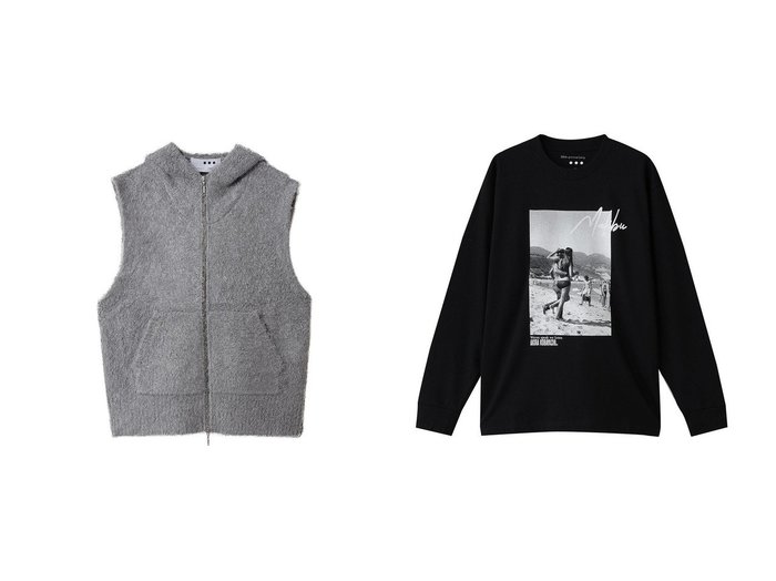 【three dots/スリー ドッツ】のフェザーウール ベスト&【UNISEX】 アニバーサリー ロングスリーブT おすすめ人気トレンドファッション通販アイテム 人気、トレンドファッション・服の通販 founy(ファニー) ファッション Fashion レディースファッション Fashion for Women トップス・カットソー Cut & Sew Tops シャツ・ブラウス・オフィスカジュアル Elegant Blouses & Button-Ups ロングTシャツ・Tシャツ Longline T-Shirts & Tees カットソー・ベーシックTシャツ Cut-and-Sewn Tops / Stretch Tees & Basics アウター Coat / Outerwear Collection レディースジャケット・軽アウター Jackets ユニセックス Unisex, Genderless スリーブ Sleeve, Long Sleeve / Short Sleeve フロント Front, Front Design プリント Print, Printed Pattern ベーシック Basic, Essential モノトーン Monotone, Black and White ロング Long, Long-Length ヴィンテージ Vintage Style 新作・新入荷 New Arrivals / New In エレガント 上品 Elegant ジャケット Jacket, Outerwear デニム Denim, Jeans Material フェザー Feather, Feather Detail フレンチ French, French Style ベスト Vest, Waistcoat A/W・秋冬 Autumn/Winter |ID:crp329100000222648