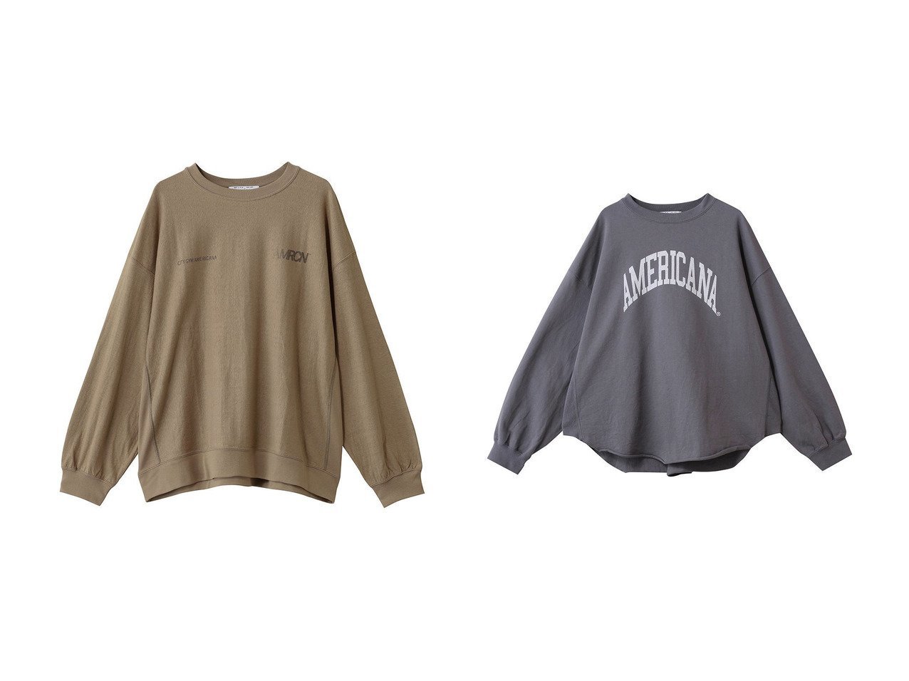 【Americana/アメリカーナ】のUSED加工ロングスリーブTシャツ&リヴァースウィーブロングスリーブTシャツ おすすめ人気トレンドファッション通販アイテム インテリア・キッズ・メンズ・レディースファッション・服の通販 founy(ファニー) 　ファッション　Fashion　レディースファッション　Fashion for Women　トップス・カットソー　Cut & Sew Tops　シャツ・ブラウス・オフィスカジュアル　Elegant Blouses & Button-Ups　ロングTシャツ・Tシャツ　Longline T-Shirts & Tees　カットソー・ベーシックTシャツ　Cut-and-Sewn Tops / Stretch Tees & Basics　スリーブ　Sleeve, Long Sleeve / Short Sleeve　トレンド　Trend, Trending Now　ロング　Long, Long-Length　新作・新入荷　New Arrivals / New In　ベージュ系　Beige　|ID:crp329100000222675