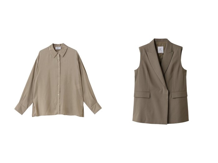 【1er Arrondissement/プルミエ アロンディスモン】のTWトロピカルテーラードジレ&キュプラフィブリルシャツ おすすめ人気トレンドファッション通販アイテム 人気、トレンドファッション・服の通販 founy(ファニー) ファッション Fashion レディースファッション Fashion for Women トップス・カットソー Cut & Sew Tops シャツ・ブラウス・オフィスカジュアル Elegant Blouses & Button-Ups アウター Coat / Outerwear Collection レディースジャケット・軽アウター Jackets おすすめ Recommended / Our Picks とろみ Fluid, Flowy Fabric カシュクール Wrap Design キュプラ Cupro, Eco Fabric シンプル Simple, Minimal スリーブ Sleeve, Long Sleeve / Short Sleeve セットアップ Set-Up, Coordinated Outfit ロング Long, Long-Length 人気 Popular, Best Seller 新作・新入荷 New Arrivals / New In ジャケット Jacket, Outerwear ベスト Vest, Waistcoat マニッシュ Mannish, Boyish 別注 Limited Edition, Custom Order 秋 Autumn |ID:crp329100000222696