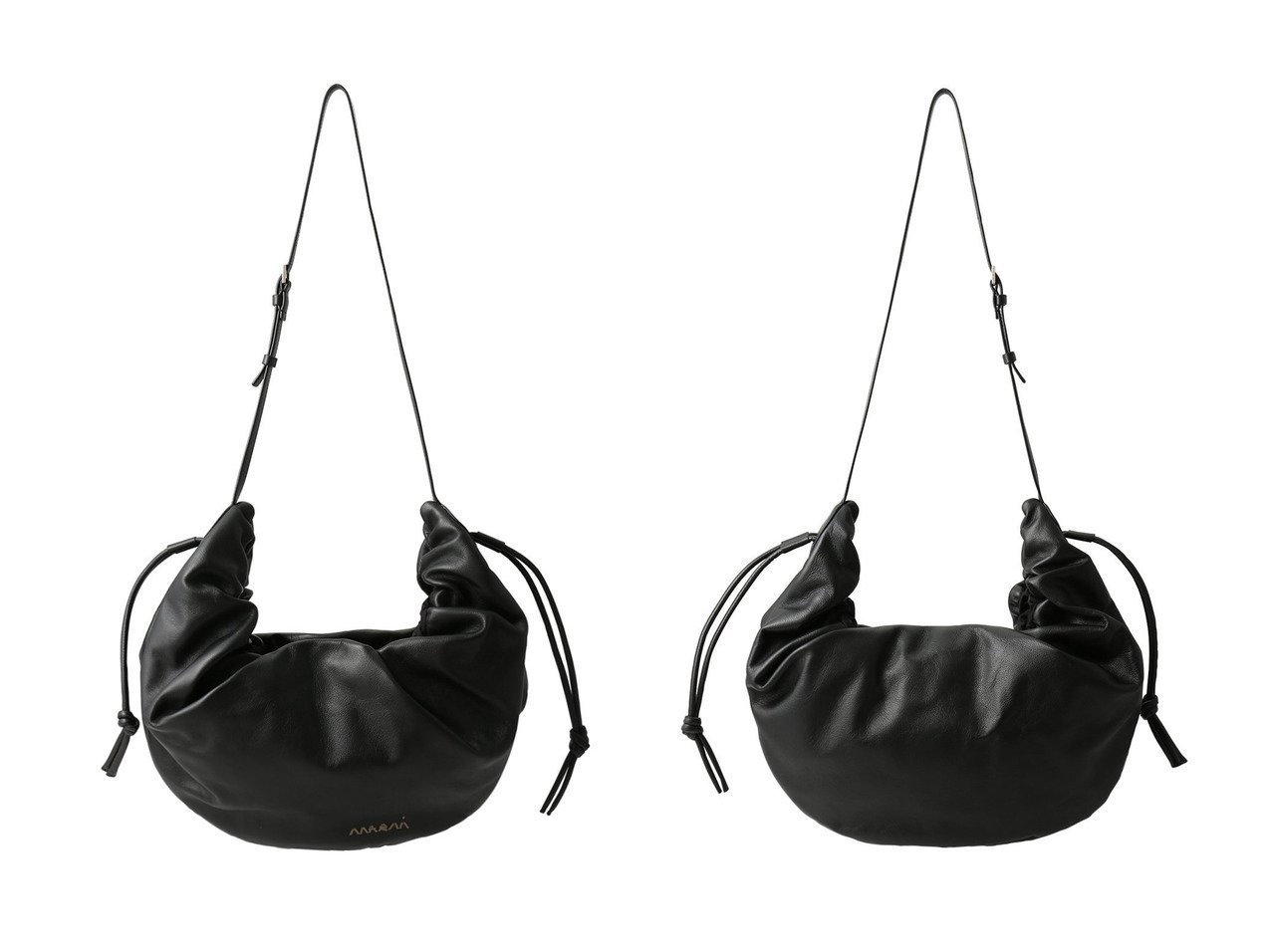 【MARNI/マルニ】のSCRUNCHIE ミディアムホーボーバッグ おすすめ人気トレンドファッション通販アイテム インテリア・キッズ・メンズ・レディースファッション・服の通販 founy(ファニー) 　ファッション　Fashion　レディースファッション　Fashion for Women　バッグ　Bags　ユニセックス　Unisex, Genderless　なめらか　Smooth, Silky Texture　ギャザー　Gathered, Ruffled　ショルダー　Shoulder, Shoulder Strap　ポシェット　Pochette, Mini Bag　ロング　Long, Long-Length　エレガント 上品　Elegant　新作・新入荷　New Arrivals / New In　ブラック系　Black　|ID:crp329100000222720