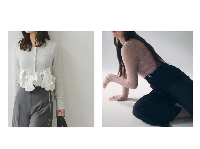 【SNIDEL/スナイデル】の【Chacott】レースシアーTOPS&リボンモチーフカーディガン おすすめ人気トレンドファッション通販アイテム 人気、トレンドファッション・服の通販 founy(ファニー) ファッション Fashion レディースファッション Fashion for Women トップス・カットソー Cut & Sew Tops カーディガン・羽織り Layered Style Cardigans シルバー Silver, Metallic Silver タフタ Taffeta, Structured Fabric リボン Ribbon, Bow ロマンティック Romantic, Feminine Style インナー Innerwear キャミソール Camisole, Spaghetti Strap Top ギャザー Gathered, Ruffled クロップド Cropped, Short Length コルセット Corset, Bustier ドッキング Docking, Mixed Material バレエ Ballet, Ballet Style フィット Fit, Slim Fit フロント Front, Front Design おすすめ Recommended / Our Picks |ID:crp329100000222741