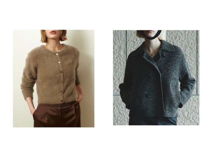 【allureville/アルアバイル】の片畦ニットジャケット&カシミヤブレンドファー加工カーディガン おすすめ人気トレンドファッション通販アイテム 人気、トレンドファッション・服の通販 founy(ファニー) ファッション Fashion レディースファッション Fashion for Women トップス・カットソー Cut & Sew Tops ニット Knit Tops & Sweaters カーディガン・羽織り Layered Style Cardigans アウター Coat / Outerwear Collection レディースジャケット・軽アウター Jackets カーディガン Cardigan, Knitwear コンパクト Compact, Small Size フォックス Fox, Fox Fur プリーツ Pleats, Pleated ボトム Bottoms, Lower Wear 冬 Winter / This Winter 新作・新入荷 New Arrivals / New In シンプル Simple, Minimal ジャケット Jacket, Outerwear バランス Balance, Style Balance フォルム Silhouette, Form 畦 Ribbed Knit |ID:crp329100000222749
