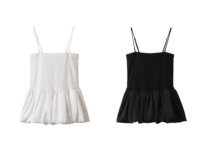 【MIDIUMISOLID/ミディウミソリッド】のbaloon tube top トップ おすすめ人気トレンドファッション通販アイテム 人気、トレンドファッション・服の通販 founy(ファニー) ファッション Fashion レディースファッション Fashion for Women トップス・カットソー Cut & Sew Tops キャミソール&ノースリーブ Camisoles & Sleeveless Tops シャツ・ブラウス・オフィスカジュアル Elegant Blouses & Button-Ups キャミソール Camisole, Spaghetti Strap Top サテン Satin, Glossy Fabric ノースリーブ Sleeveless, No-Sleeve バルーン Balloon, Balloon Silhouette パーティ Party, Party Style フレア Flare, Flared ベーシック Basic, Essential ペプラム Peplum, Flared Hem 新作・新入荷 New Arrivals / New In |ID:crp329100000222754