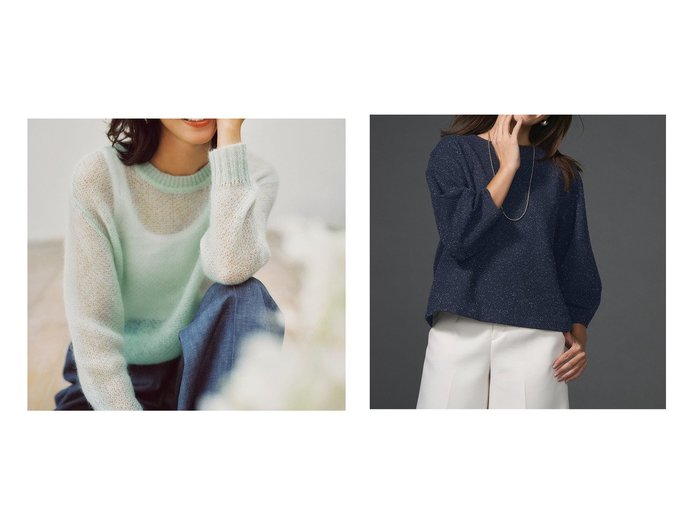 【DoCLASSE/ドゥクラッセ】のスーパーキッドモヘア・シアーニット&ストレッチラメジャカード・2WAYプルオーバー おすすめ人気トレンドファッション通販アイテム 人気、トレンドファッション・服の通販 founy(ファニー) ファッション Fashion レディースファッション Fashion for Women トップス・カットソー Cut & Sew Tops ニット Knit Tops & Sweaters シャツ・ブラウス・オフィスカジュアル Elegant Blouses & Button-Ups ロングTシャツ・Tシャツ Longline T-Shirts & Tees カジュアルプルオーバー・ニットトップス Pullovers & Knit Tops / Casual Pullovers カットソー・ベーシックTシャツ Cut-and-Sewn Tops / Stretch Tees & Basics 新作・新入荷 New Arrivals / New In サマー Summer, Summer Style ストレッチ Stretch, Stretchy Fabric カットソー Cut and Sewn Top カーディガン Cardigan, Knitwear ラグジュアリー Luxury, Elegant |ID:crp329100000222770
