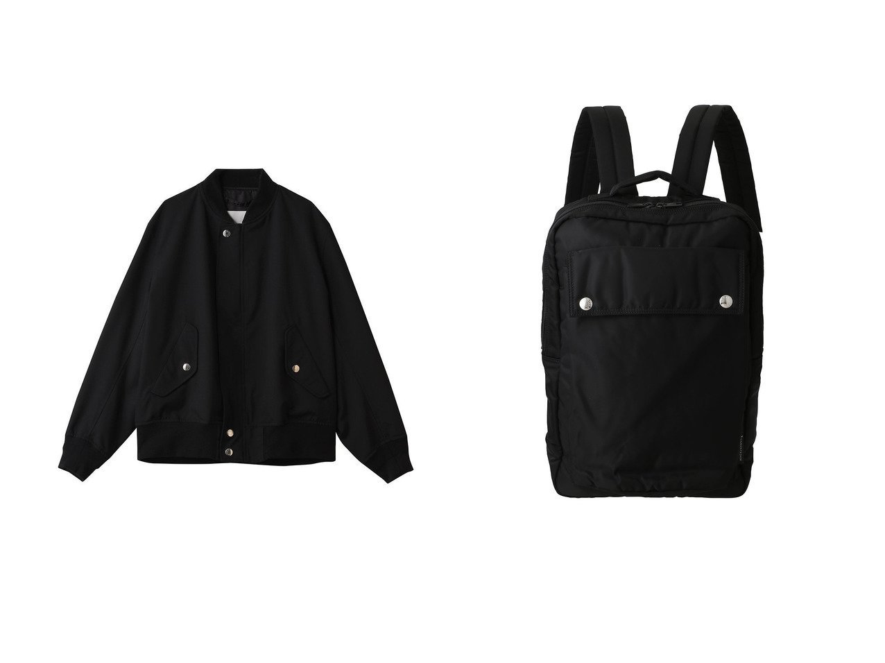 【MACKINTOSH / MEN/マッキントッシュ】の【MEN】ラップトップ バックパック ミディアム&【MEN】SAUGHTREE MA-1 ウールポプリン ブルゾン おすすめ人気トレンドファッション通販アイテム インテリア・キッズ・メンズ・レディースファッション・服の通販 founy(ファニー) 　ファッション　Fashion　メンズファッション　Fashion for Men　バッグ　Bags　エレガント 上品　Elegant　ジャケット　Jacket, Outerwear　スラックス　Slacks, Dress Pants　ドレープ　Drape, Draping Fabric　ブルゾン　Blouson, Bomber Jacket　ミリタリー　Military, Army Style　ワイド　Wide, Wide Fit　新作・新入荷　New Arrivals / New In　スマート　Smart, Elegant　フォルム　Silhouette, Form　フラップ　Flap, Flap Pocket　フロント　Front, Front Design　ポケット　Pocket, Pocket Detail　ラップ　Wrap, Wrap Design　リュック　Backpack, Rucksack　軽量　Lightweight, Ultra Light　ビジネス 仕事 通勤　Business / Work / Commuting　ブラック系　Black　|ID:crp329100000222819