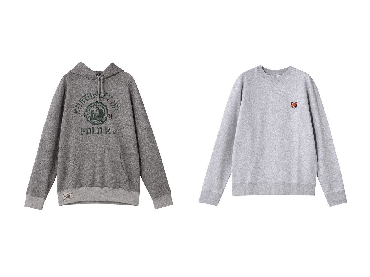 【MAISON KITSUNE / MEN/メゾン キツネ】の【MEN】FOX ヘッド レギュラー スウェット シャツ&【RALPH LAUREN / MEN/ラルフローレン】の【MEN】【POLO RALPH LAUREN】ヴィンテージグラフィック プルオーバー フーディー おすすめ人気トレンドファッション通販アイテム インテリア・キッズ・メンズ・レディースファッション・服の通販 founy(ファニー) 　ファッション　Fashion　メンズファッション　Fashion for Men　トップス・カットソー　Cut & Sew Tops　パーカー・フーディー / カジュアルコーデ　Hoodies & Parkas　メンズシャツ　Shirts　グラフィック　Graphic, Graphic Design　センター　Center, Center Line　プリント　Print, Printed Pattern　ヴィンテージ　Vintage Style　新作・新入荷　New Arrivals / New In　グレー系　Gray　|ID:crp329100000222832