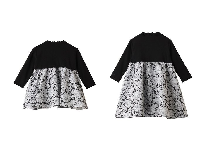 【AMICA / KIDS/アミカ】の【Baby&Kids】ヴィンテージレースT-ドレス おすすめ人気トレンドファッション通販アイテム 人気、トレンドファッション・服の通販 founy(ファニー) ファッション Fashion キッズファッション Fashion for Kids ワンピース Dresses ドレス Dress, One-Piece プリント Print, Printed Pattern モノトーン Monotone, Black and White レース Lace, Lace Fabric 新作・新入荷 New Arrivals / New In |ID:crp329100000222834