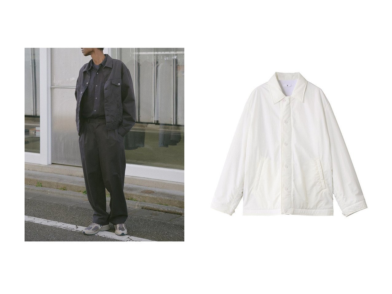 【YLEVE/イレーヴ】の【UNISEX】【Y】BRUSHED オーガニック コットン テンセル スナップ シャツ&【UNISEX】【Y】RECYCLE ナイロン ミックス タフタ RECYCLE ポリエステル フリース コート おすすめ人気トレンドファッション通販アイテム インテリア・キッズ・メンズ・レディースファッション・服の通販 founy(ファニー) 　ファッション　Fashion　レディースファッション　Fashion for Women　トップス・カットソー　Cut & Sew Tops　シャツ・ブラウス・オフィスカジュアル　Elegant Blouses & Button-Ups　アウター　Coat / Outerwear Collection　コート・ロングコート・ピーコート　Long Coats, Peacoats & More　ユニセックス　Unisex, Genderless　オーガニック　Organic Cotton　スリーブ　Sleeve, Long Sleeve / Short Sleeve　ロング　Long, Long-Length　新作・新入荷　New Arrivals / New In　ホワイト系　White　ブルー系　Blue　|ID:crp329100000222842