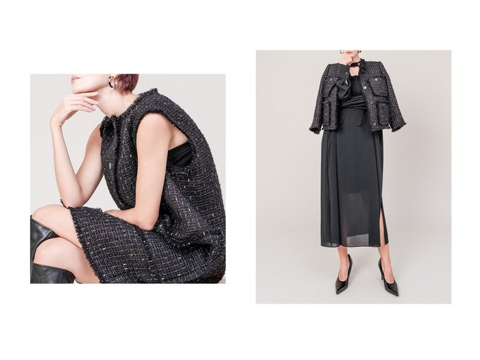 【DOMELLE/ドメル】のLINTON スパンコール ベスト&LINTON スパンコール ジャケット おすすめ人気トレンドファッション通販アイテム 人気、トレンドファッション・服の通販 founy(ファニー) ファッション Fashion レディースファッション Fashion for Women アウター Coat / Outerwear Collection レディースジャケット・軽アウター Jackets クール Cool, Chic ジャケット Jacket, Outerwear スパンコール Sequins, Sequin Embellishment ツイード Twill, Twill Weave ドレス Dress, One-Piece ハーフ Half, Half-Length バランス Balance, Style Balance フリンジ Fringe, Tassel ベスト Vest, Waistcoat ミックス Mix, Mixed Style メタル Metal, Metal Parts ワッフル Waffle, Waffle Knit 新作・新入荷 New Arrivals / New In |ID:crp329100000222867