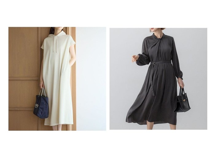 【NIJYUSANKU/23区】のコットンライクテリー フーディー ワンピース&【/洗える】グラデーションドットプリント ワンピース おすすめ人気トレンドファッション通販アイテム 人気、トレンドファッション・服の通販 founy(ファニー) ファッション Fashion レディースファッション Fashion for Women ワンピース Dresses シアー Sheer, See-Through ドレープ Drape, Draping Fabric ロング Long, Long-Length A/W・秋冬 Autumn/Winter 新作・新入荷 New Arrivals / New In エレガント 上品 Elegant 2025年 2025 2025-2026秋冬・A/W Autumn/Winter 2025–26 AW25–26 |ID:crp329100000222883