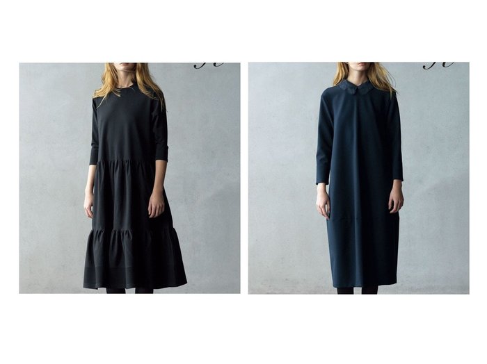 【NIJYUSANKU/23区】の【R(アール)】フォルムニット ティアード ワンピース&【R(アール)】ダブルクロス レース襟 ワンピース おすすめ人気トレンドファッション通販アイテム 人気、トレンドファッション・服の通販 founy(ファニー) ファッション Fashion レディースファッション Fashion for Women ワンピース Dresses 軽量 Lightweight, Ultra Light ティアード Tiered, Tiered Style なめらか Smooth, Silky Texture 人気 Popular, Best Seller フォルム Silhouette, Form フレア Flare, Flared ペプラム Peplum, Flared Hem A/W・秋冬 Autumn/Winter 冬 Winter / This Winter 新作・新入荷 New Arrivals / New In エレガント 上品 Elegant ビジネス 仕事 通勤 Business / Work / Commuting 2025年 2025 2025-2026秋冬・A/W Autumn/Winter 2025–26 AW25–26 |ID:crp329100000222886
