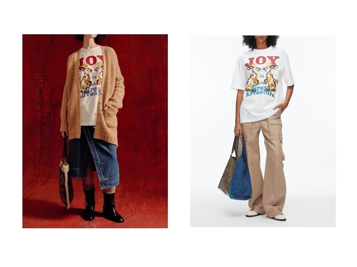 【3.1 Phillip Lim/スリーワン フィリップリム】のJOY IS A GREAT ADVENTURE Tシャツ おすすめ人気トレンドファッション通販アイテム 人気、トレンドファッション・服の通販 founy(ファニー) ファッション Fashion レディースファッション Fashion for Women トップス・カットソー Cut & Sew Tops シャツ・ブラウス・オフィスカジュアル Elegant Blouses & Button-Ups ロングTシャツ・Tシャツ Longline T-Shirts & Tees カットソー・ベーシックTシャツ Cut-and-Sewn Tops / Stretch Tees & Basics ショート Short, Short Length スラックス Slacks, Dress Pants スリーブ Sleeve, Long Sleeve / Short Sleeve デニム Denim, Jeans Material プリント Print, Printed Pattern リラックス Relax, Relaxed Fit 新作・新入荷 New Arrivals / New In |ID:crp329100000222901