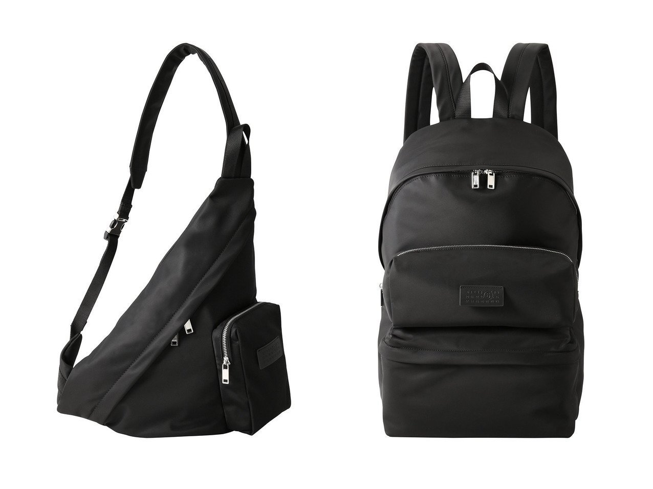 【MM6 Maison Martin Margiela/エムエム6 メゾン マルタン マルジェラ】の【UNISEX】JAPANESE スリング バッグ&【UNISEX】THREE POCKET バックパック おすすめ人気トレンドファッション通販アイテム インテリア・キッズ・メンズ・レディースファッション・服の通販 founy(ファニー) 　ファッション　Fashion　レディースファッション　Fashion for Women　バッグ　Bags　ポーチ&ミニバッグ　Pouches & Mini Bags　ユニセックス　Unisex, Genderless　フォルム　Silhouette, Form　ポケット　Pocket, Pocket Detail　新作・新入荷　New Arrivals / New In　シンプル　Simple, Minimal　リュック　Backpack, Rucksack　ビジネス 仕事 通勤　Business / Work / Commuting　ブラック系　Black　|ID:crp329100000222909