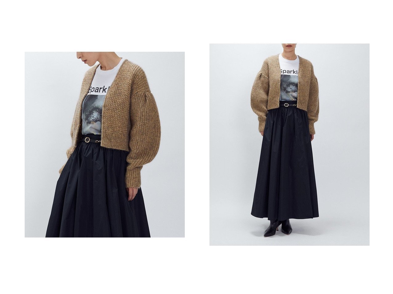 【1er Arrondissement/プルミエ アロンディスモン】のラメモヘアリリヤーンボレロカーディガン おすすめ人気トレンドファッション通販アイテム インテリア・キッズ・メンズ・レディースファッション・服の通販 founy(ファニー) 　ファッション　Fashion　レディースファッション　Fashion for Women　トップス・カットソー　Cut & Sew Tops　ニット　Knit Tops & Sweaters　カーディガン・羽織り　Layered Style Cardigans　カーディガン　Cardigan, Knitwear　コンパクト　Compact, Small Size　ショート　Short, Short Length　バランス　Balance, Style Balance　フォルム　Silhouette, Form　ボレロ　Bolero, Short Cardigan　ワイド　Wide, Wide Fit　新作・新入荷　New Arrivals / New In　畦　Ribbed Knit　軽量　Lightweight, Ultra Light　ベージュ系　Beige　|ID:crp329100000222911