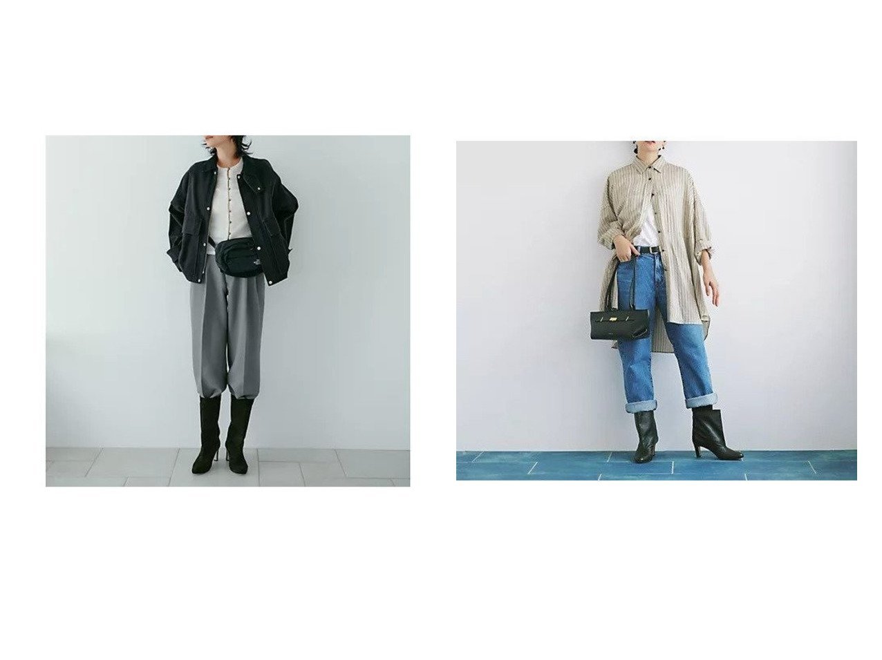 【Curensology/カレンソロジー】の【洗える】ワッシャーストライプシャツ&コットンワークブルゾン おすすめ人気トレンドファッション通販アイテム インテリア・キッズ・メンズ・レディースファッション・服の通販 founy(ファニー) 　ファッション　Fashion　レディースファッション　Fashion for Women　アウター　Coat / Outerwear Collection　ブルゾンジャケット・スポーティアウター　Blouson Jackets　トップス・カットソー　Cut & Sew Tops　シャツ・ブラウス・オフィスカジュアル　Elegant Blouses & Button-Ups　インナー　Innerwear　キルティング　Quilted, Quilting　サテン　Satin, Glossy Fabric　ショート　Short, Short Length　ジャケット　Jacket, Outerwear　バランス　Balance, Style Balance　フロント　Front, Front Design　ブルゾン　Blouson, Bomber Jacket　ベスト　Vest, Waistcoat　ポケット　Pocket, Pocket Detail　ワーク　Workwear, Utility Style　ヴィンテージ　Vintage Style　洗える　Machine Washable　ストライプ　Stripe, Striped Pattern　タンブラー　Tumbler, Travel Mug　デニム　Denim, Jeans Material　ワッシャー　Washer, Crinkled Finish　秋　Autumn　ブラック系　Black　ブルー系　Blue　|ID:crp329100000222921