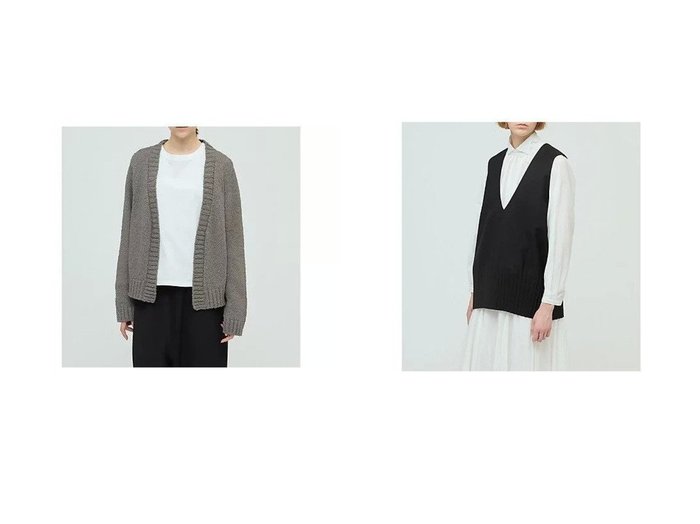 【mizuiro ind/ミズイロ インド】のリリーヤーンVネックカーディガン&pleats hem V neck vest おすすめ人気トレンドファッション通販アイテム 人気、トレンドファッション・服の通販 founy(ファニー) ファッション Fashion レディースファッション Fashion for Women トップス・カットソー Cut & Sew Tops カーディガン・羽織り Layered Style Cardigans Vネックトップス V-Neck Tops / V-Cut Neckline Shirts アウター Coat / Outerwear Collection ベスト&ジレ / 重ね着スタイル Vests & Gilets カーディガン Cardigan, Knitwear ショート Short, Short Length フロント Front, Front Design ワイド Wide, Wide Fit A/W・秋冬 Autumn/Winter インナー Innerwear プリーツ Pleats, Pleated ベスト Vest, Waistcoat エレガント 上品 Elegant 夏 Summer 秋 Autumn |ID:crp329100000222929