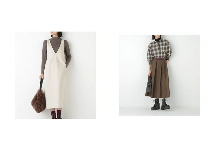 【HUMAN WOMAN/ヒューマンウーマン】のオンブレーチェックオーバーシャツ&ストレッチポンチVネックジャンパースカート おすすめ人気トレンドファッション通販アイテム 人気、トレンドファッション・服の通販 founy(ファニー) ファッション Fashion レディースファッション Fashion for Women スカート Skirts トップス・カットソー Cut & Sew Tops シャツ・ブラウス・オフィスカジュアル Elegant Blouses & Button-Ups おすすめ Recommended / Our Picks カットソー Cut and Sewn Top スタンダード Standard, Basic ストレッチ Stretch, Stretchy Fabric リラックス Relax, Relaxed Fit エレガント 上品 Elegant ポケット Pocket, Pocket Detail ミックス Mix, Mixed Style ワンポイント One Point, Statement Accent |ID:crp329100000222931