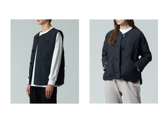 【CANADA GOOSE/カナダグース】の【日本限定】1074WJ Highland Jacket ハイランド ジャケット&【UNISEX】【日本限定】1075UJ Mclean Vest マクリーン ベスト おすすめ人気トレンドファッション通販アイテム 人気、トレンドファッション・服の通販 founy(ファニー) ファッション Fashion レディースファッション Fashion for Women アウター Coat / Outerwear Collection レディースジャケット・軽アウター Jackets ユニセックス Unisex, Genderless キルティング Quilted, Quilting クラシック Classic, Timeless Style ジャケット Jacket, Outerwear センター Center, Center Line フロント Front, Front Design ベスト Vest, Waistcoat リップ Lip, Lip Motif 新作・新入荷 New Arrivals / New In |ID:crp329100000222935