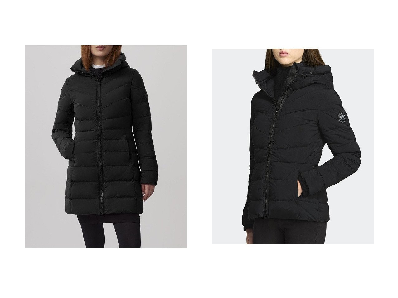 【CANADA GOOSE/カナダグース】の2332WB Clair Jacket クレア ジャケット&2331WB Clair Coat Black Label クレアコート ブラックレーベル おすすめ人気トレンドファッション通販アイテム インテリア・キッズ・メンズ・レディースファッション・服の通販 founy(ファニー) 　ファッション　Fashion　レディースファッション　Fashion for Women　アウター　Coat / Outerwear Collection　コート・ロングコート・ピーコート　Long Coats, Peacoats & More　レディースジャケット・軽アウター　Jackets　キルティング　Quilted, Quilting　ジャケット　Jacket, Outerwear　ストレッチ　Stretch, Stretchy Fabric　ダウン　Down, Puffer　フィット　Fit, Slim Fit　ポケット　Pocket, Pocket Detail　モダン　Modern, Contemporary　新作・新入荷　New Arrivals / New In　ブラック系　Black　|ID:crp329100000222936