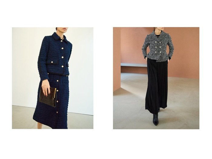 【MW/エムダブリュー】のFRINGE ツイード ジャケット&MONOTONE チェック ツイード ショートジャケット おすすめ人気トレンドファッション通販アイテム 人気、トレンドファッション・服の通販 founy(ファニー) ファッション Fashion レディースファッション Fashion for Women アウター Coat / Outerwear Collection レディースジャケット・軽アウター Jackets クラシカル Classical, Vintage-Inspired コンパクト Compact, Small Size ショート Short, Short Length ジャケット Jacket, Outerwear ツイード Twill, Twill Weave フランス France, French フリンジ Fringe, Tassel フレア Flare, Flared ボトム Bottoms, Lower Wear リュクス Luxury, Elegant, High-End, Chic 新作・新入荷 New Arrivals / New In |ID:crp329100000222946
