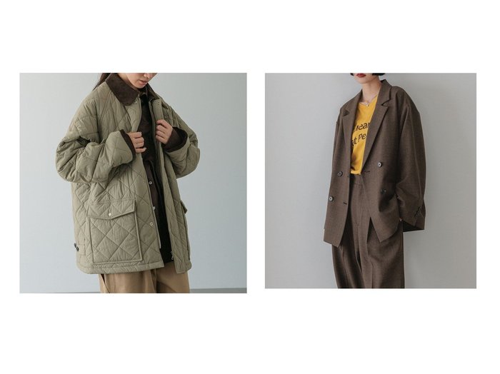 【LOWRYS FARM/ローリーズファーム】のラナテックダブルジャケット&キルトハンティングブルゾン おすすめ人気トレンドファッション通販アイテム 人気、トレンドファッション・服の通販 founy(ファニー) ファッション Fashion レディースファッション Fashion for Women アウター Coat / Outerwear Collection ブルゾンジャケット・スポーティアウター Blouson Jackets レディースジャケット・軽アウター Jackets コーデュロイ Corduroy, Cord Fabric スタンド Stand Collar, Upright Stand スリーブ Sleeve, Long Sleeve / Short Sleeve フラップ Flap, Flap Pocket ミドル Middle Length, Mid Height ワイド Wide, Wide Fit おすすめ Recommended / Our Picks オケージョン Occasion Wear シンプル Simple, Minimal ジャケット Jacket, Outerwear ダブル Double, Double-Breasted フロント Front, Front Design プリーツ Pleats, Pleated |ID:crp329100000222958