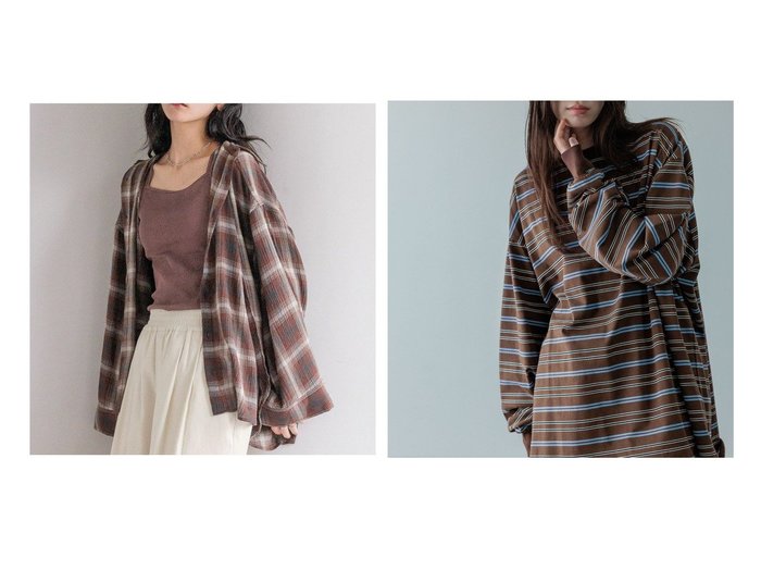【LOWRYS FARM/ローリーズファーム】の【新ラインLFM】CREW NECK ボーダーLS【UNISEX】&オンブレチェックシャツ おすすめ人気トレンドファッション通販アイテム 人気、トレンドファッション・服の通販 founy(ファニー) ファッション Fashion レディースファッション Fashion for Women トップス・カットソー Cut & Sew Tops シャツ・ブラウス・オフィスカジュアル Elegant Blouses & Button-Ups おすすめ Recommended / Our Picks グラデーション Gradient, Ombre サマー Summer, Summer Style シンプル Simple, Minimal チェック Check, Plaid, Tartan ビスチェ Bustier, Corset Top レギュラー Regular, Standard Fit 夏 Summer 秋 Autumn ユニセックス Unisex, Genderless なめらか Smooth, Silky Texture スリーブ Sleeve, Long Sleeve / Short Sleeve ボーダー Border, Stripe ルーズ Loose, Oversized ロング Long, Long-Length |ID:crp329100000222960