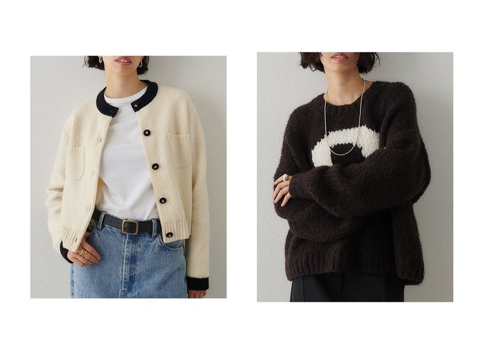 【Whim Gazette/ウィムガゼット】のブークレーニットジャケット&Gハンドニットプルオーバー 秋冬におすすめ！トレンド、レディースファッションの通販 おすすめ人気トレンドファッション通販アイテム 人気、トレンドファッション・服の通販 founy(ファニー) 　ファッション　Fashion　レディースファッション　Fashion for Women　アウター　Coat / Outerwear Collection　レディースジャケット・軽アウター　Jackets　トップス・カットソー　Cut & Sew Tops　ニット　Knit Tops & Sweaters　カジュアルプルオーバー・ニットトップス　Pullovers & Knit Tops / Casual Pullovers　カーディガン　Cardigan, Knitwear　クラシカル　Classical, Vintage-Inspired　ジャケット　Jacket, Outerwear　新作・新入荷　New Arrivals / New In　|ID:crp329100000222999