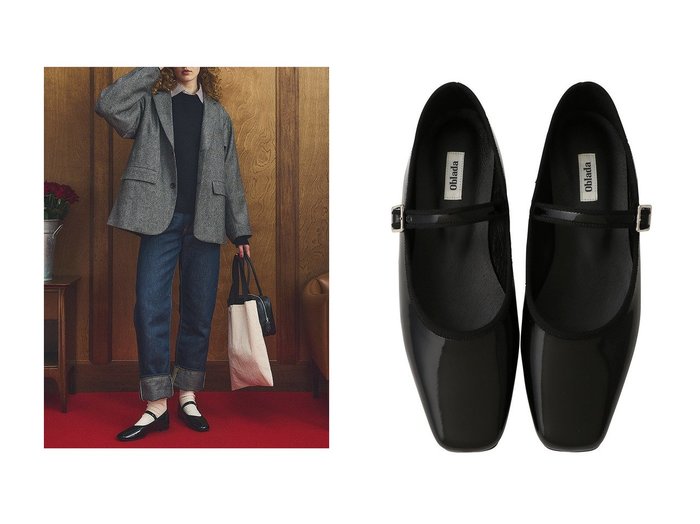 【Oblada/オブラダ】のOBLADA メリージェーン(PATENT LEATHER) 秋冬におすすめ！トレンド、レディースファッションの通販 おすすめ人気トレンドファッション通販アイテム 人気、トレンドファッション・服の通販 founy(ファニー) ファッション Fashion レディースファッション Fashion for Women センター Center, Center Line デニム Denim, Jeans Material バランス Balance, Style Balance エレガント 上品 Elegant 新作・新入荷 New Arrivals / New In |ID:crp329100000223010
