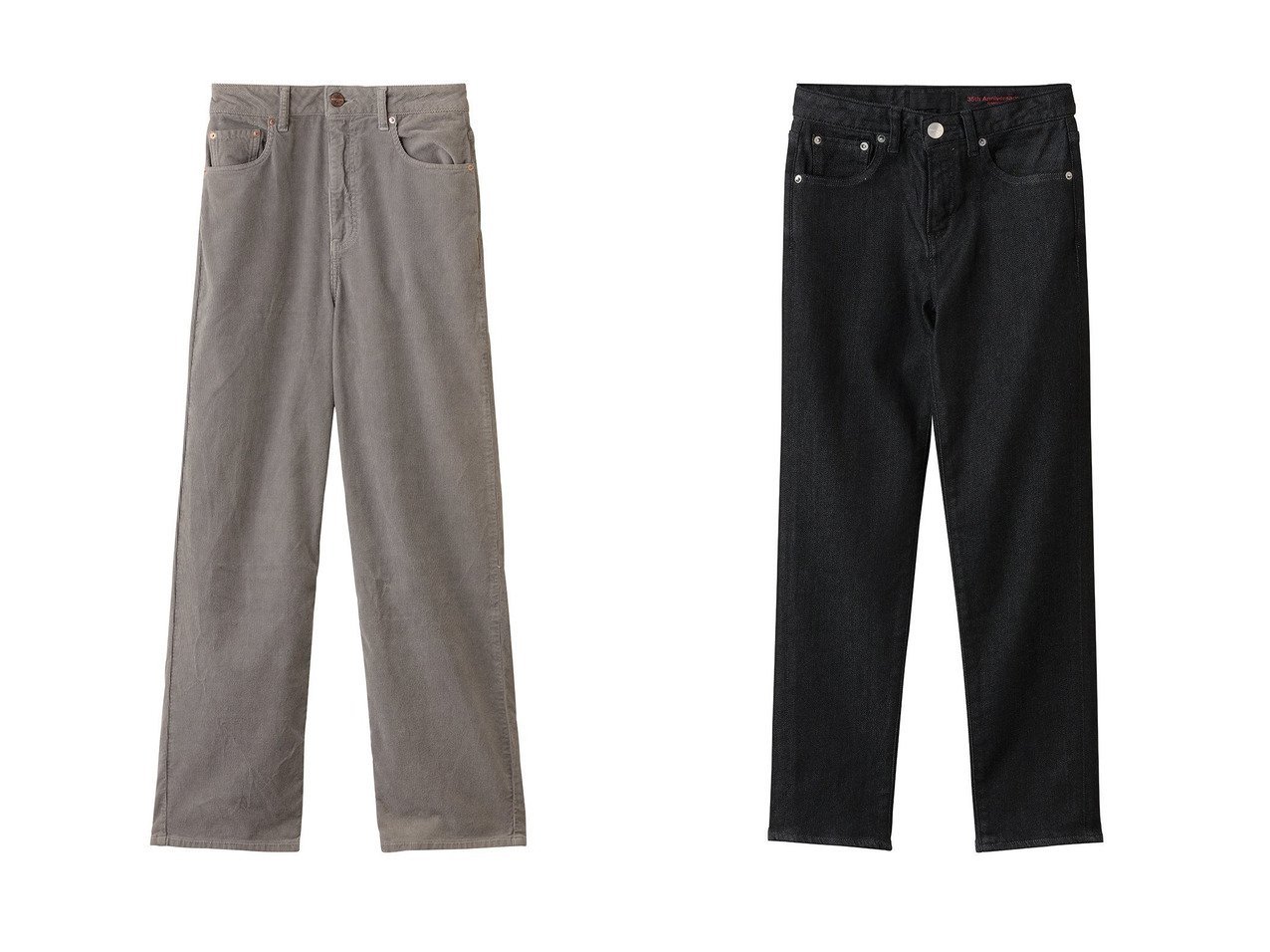 【RED CARD TOKYO/レッドカード トーキョー】の35th Anniv. Casual テーパードデニムパンツ&Dakota コーデュロイルーズストレートパンツ 秋冬におすすめ！トレンド、レディースファッションの通販 おすすめ人気トレンドファッション通販アイテム インテリア・キッズ・メンズ・レディースファッション・服の通販 founy(ファニー) 　ファッション　Fashion　レディースファッション　Fashion for Women　パンツ　Pants & Trousers　デニムパンツ・ジーンズ・美脚デニム　Denim Jeans & Pants　トレンド　Trend, Trending Now　ビッグ　Big, Oversized　フィット　Fit, Slim Fit　ルーズ　Loose, Oversized　新作・新入荷　New Arrivals / New In　ブラック系　Black　|ID:crp329100000223017