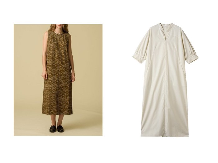 【SZ Blockprints/エスゼット ブロックプリント】のLONG RINA DRESS LEOPARD ノースリーブロングドレス&【HOUSE OF LOTUS/ハウス オブ ロータス】のコットンブロードパフスリーブドレス 秋冬におすすめ！トレンド、レディースファッションの通販 おすすめ人気トレンドファッション通販アイテム 人気、トレンドファッション・服の通販 founy(ファニー) 　ファッション　Fashion　レディースファッション　Fashion for Women　ワンピース　Dresses　フォーマル・パーティードレス・結婚式用ドレス　Elegant & Casual Dresses　チュニック　Tunic Tops & Dresses　サンダル　Sandals, Summer Shoes　シューズ　Shoes, Footwear　スマート　Smart, Elegant　チュニック　Tunic, Long Top　ドレス　Dress, One-Piece　フラット　Flat, Flat Shoes　レオパード　Leopard, Animal Print　ロング　Long, Long-Length　エレガント 上品　Elegant　新作・新入荷　New Arrivals / New In　|ID:crp329100000223020