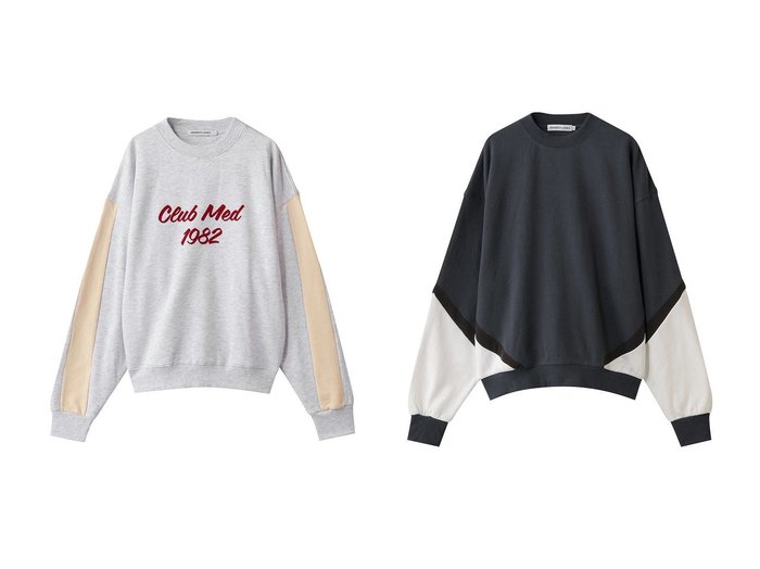 【heliopole/エリオポール】の【ARAMINTA JAMES】CLUB MED SWEATSHIRT スウェット&【ARAMINTA JAMES】SPLICE SWEATSHIRT スウェット 秋冬におすすめ！トレンド、レディースファッションの通販 おすすめ人気トレンドファッション通販アイテム 人気、トレンドファッション・服の通販 founy(ファニー) 　ファッション　Fashion　レディースファッション　Fashion for Women　トップス・カットソー　Cut & Sew Tops　シャツ・ブラウス・オフィスカジュアル　Elegant Blouses & Button-Ups　レディースパーカー・カジュアルフーディー　Casual Hoodies & Sweatshirts　ロングTシャツ・Tシャツ　Longline T-Shirts & Tees　スウェット・クルーネックトップス　Sweatshirts & Crewnecks / Relaxed Fit Sweat Tops　カットソー・ベーシックTシャツ　Cut-and-Sewn Tops / Stretch Tees & Basics　シンプル　Simple, Minimal　スウェット / スエット　Sweatshirt, Sweatwear　フロント　Front, Front Design　ボトム　Bottoms, Lower Wear　新作・新入荷　New Arrivals / New In　|ID:crp329100000223032