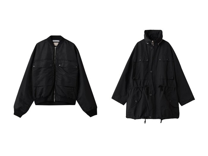 【YOKE / MEN/ヨーク】の【MEN】【YOKE × KATHARINE HAMNETT】リサイクル ポリエステル ハーフ コート&【MEN】【YOKE × KATHARINE HAMNETT】リサイクル ナイロン フライト ジャケット 秋冬におすすめ！トレンド、メンズファッションの通販 おすすめ人気トレンドファッション通販アイテム 人気、トレンドファッション・服の通販 founy(ファニー) ファッション Fashion メンズファッション Fashion for Men ジャケット Jacket, Outerwear ツイル Twist, Twisted Detail フラップ Flap, Flap Pocket ポケット Pocket, Pocket Detail ミリタリー Military, Army Style 新作・新入荷 New Arrivals / New In A/W・秋冬 Autumn/Winter スタンド Stand Collar, Upright Stand ハーフ Half, Half-Length モダン Modern, Contemporary ロング Long, Long-Length |ID:crp329100000223050