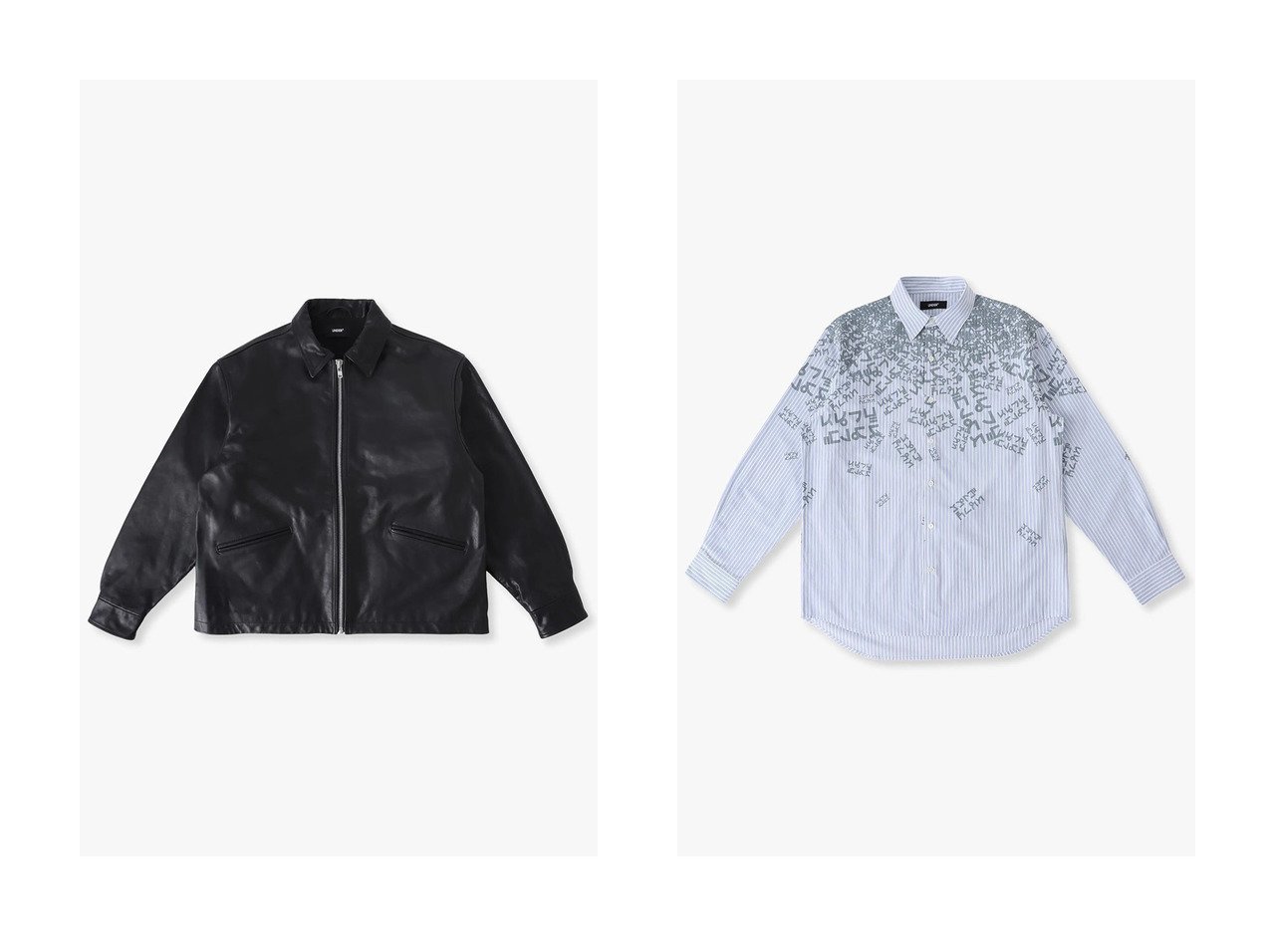 【UNDER R / MEN/アンダーアール】の【MEN】【UNDER R】スプレゴ シャツ&【MEN】【UNDER R】レザー ブルゾン 秋冬におすすめ！トレンド、メンズファッションの通販 おすすめ人気トレンドファッション通販アイテム インテリア・キッズ・メンズ・レディースファッション・服の通販 founy(ファニー) 　ファッション　Fashion　メンズファッション　Fashion for Men　ジップ　Zip, Zipper　ジャケット　Jacket, Outerwear　フィット　Fit, Slim Fit　ブルゾン　Blouson, Bomber Jacket　新作・新入荷　New Arrivals / New In　ブラック系　Black　ブルー系　Blue　|ID:crp329100000223056