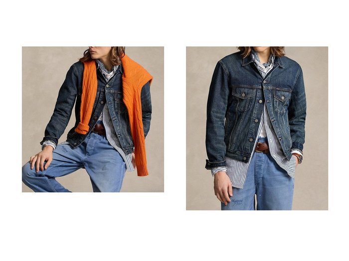 【RALPH LAUREN / MEN/ラルフローレン】の【MEN】【POLO RALPH LAUREN】フェイデッド デニム トラッカー ジャケット 秋冬におすすめ！トレンド、メンズファッションの通販 おすすめ人気トレンドファッション通販アイテム 人気、トレンドファッション・服の通販 founy(ファニー) ファッション Fashion メンズファッション Fashion for Men ジャケット Jacket, Outerwear デニム Denim, Jeans Material ブルゾン Blouson, Bomber Jacket 新作・新入荷 New Arrivals / New In |ID:crp329100000223057