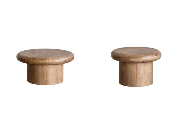 【knot antiques / CRASH GATE/ノットアンティークス】のマッシュ コーヒーテーブル 直径80cm&マッシュ コーヒーテーブル 直径60cm おすすめ！インテリア雑貨、家具の通販 おすすめ人気トレンドファッション通販アイテム 人気、トレンドファッション・服の通販 founy(ファニー) ウッド Wooden Design テーブル Table, Dining Table フォルム Silhouette, Form ラバー Rubber, Rubber Sole ホーム・キャンプ・アウトドア・お取り寄せ Home Living / Home & Lifestyle / Camping Gear / Outdoor Camping 家具・インテリア Home Furniture & Interior. Stylish & Functional Living Spaces テーブル Dining, Coffee & Side Tables ローテーブル・センターテーブル Coffee & Center Tables |ID:crp329100000223069